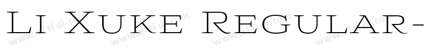 Li Xuke Regular字体转换